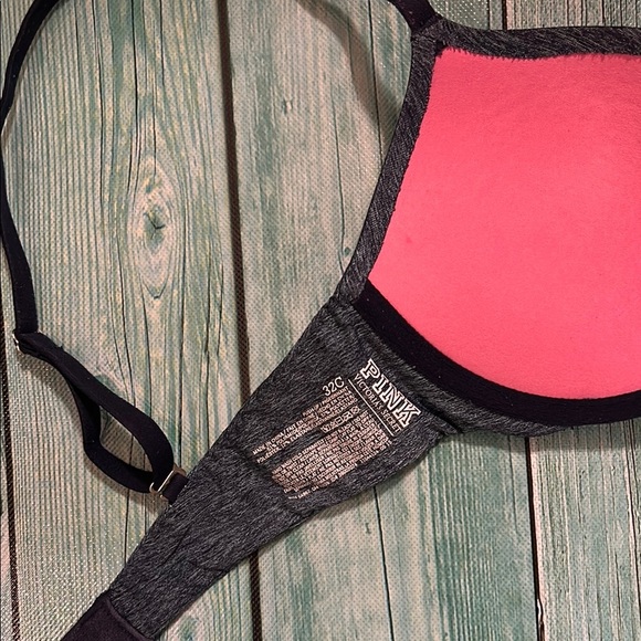 PINK Victoria's Secret Dark Gray Bra - Picture 3 of 3